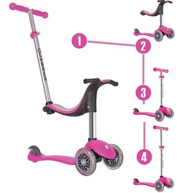 GLOBBER GLOBBER 4 IN 1 KINDERSTEP, 1+ ROZE