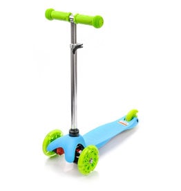 METEOR 3 WIEL KINDERSTEP MET LED WIELEN, BLAUW / GROEN