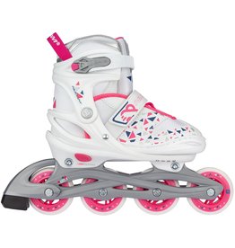 NIJDAM NIJDAM INLINE SKATES VERSTELBAAR - WHITE WEDGE
