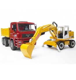 BRUDER BRUDER MANN KIPPER MIT EXCAVATOR